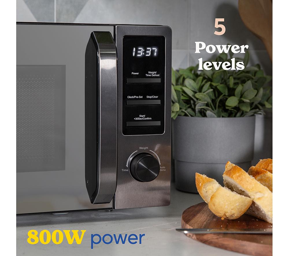 RUSSELL HOBBS Midnight Collection RHM2028DS Solo Microwave - Dark Steel