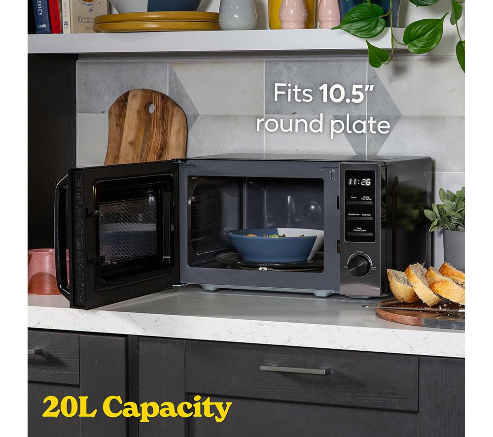 RUSSELL HOBBS Midnight Collection RHM2028DS Solo Microwave - Dark Steel