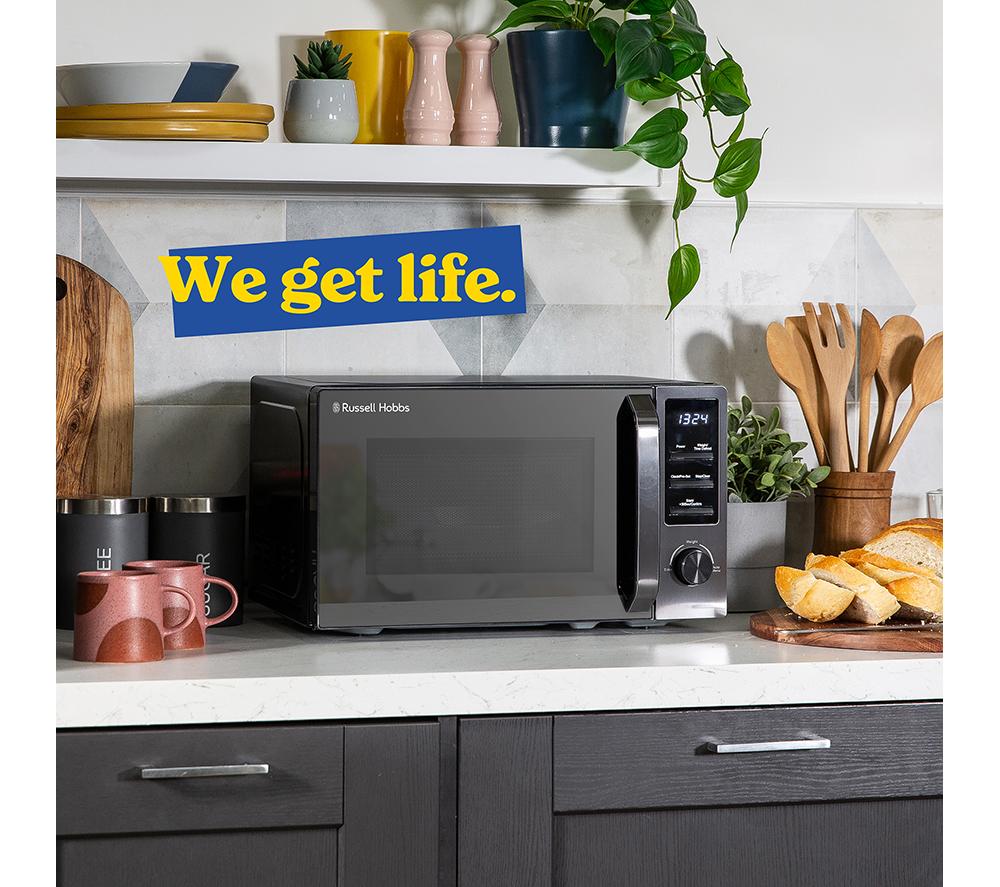 RUSSELL HOBBS Midnight Collection RHM2028DS Solo Microwave - Dark Steel