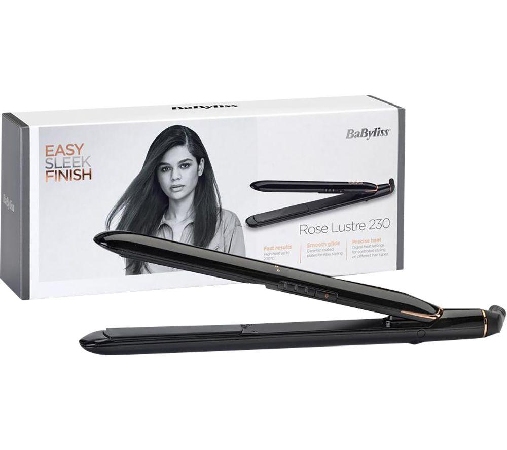 BABYLISS Rose Lustre 230 Hair Straightener - Black