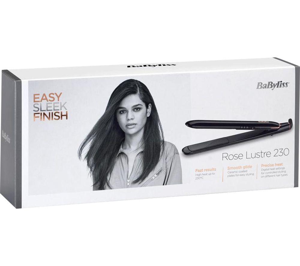 BABYLISS Rose Lustre 230 Hair Straightener - Black