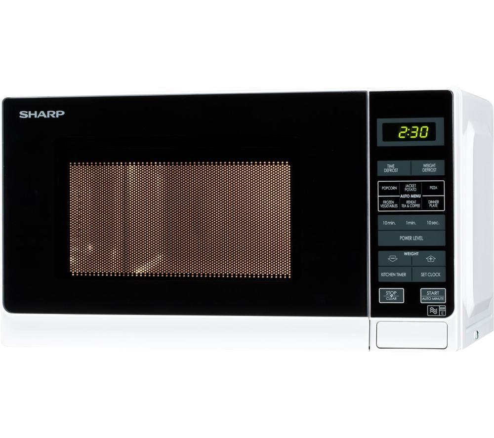 SHARP R272WM Solo Microwave - White
