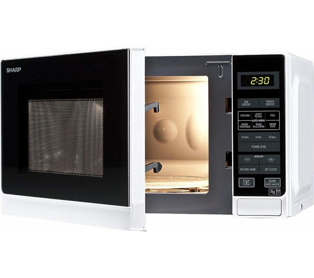 SHARP R272WM Solo Microwave - White