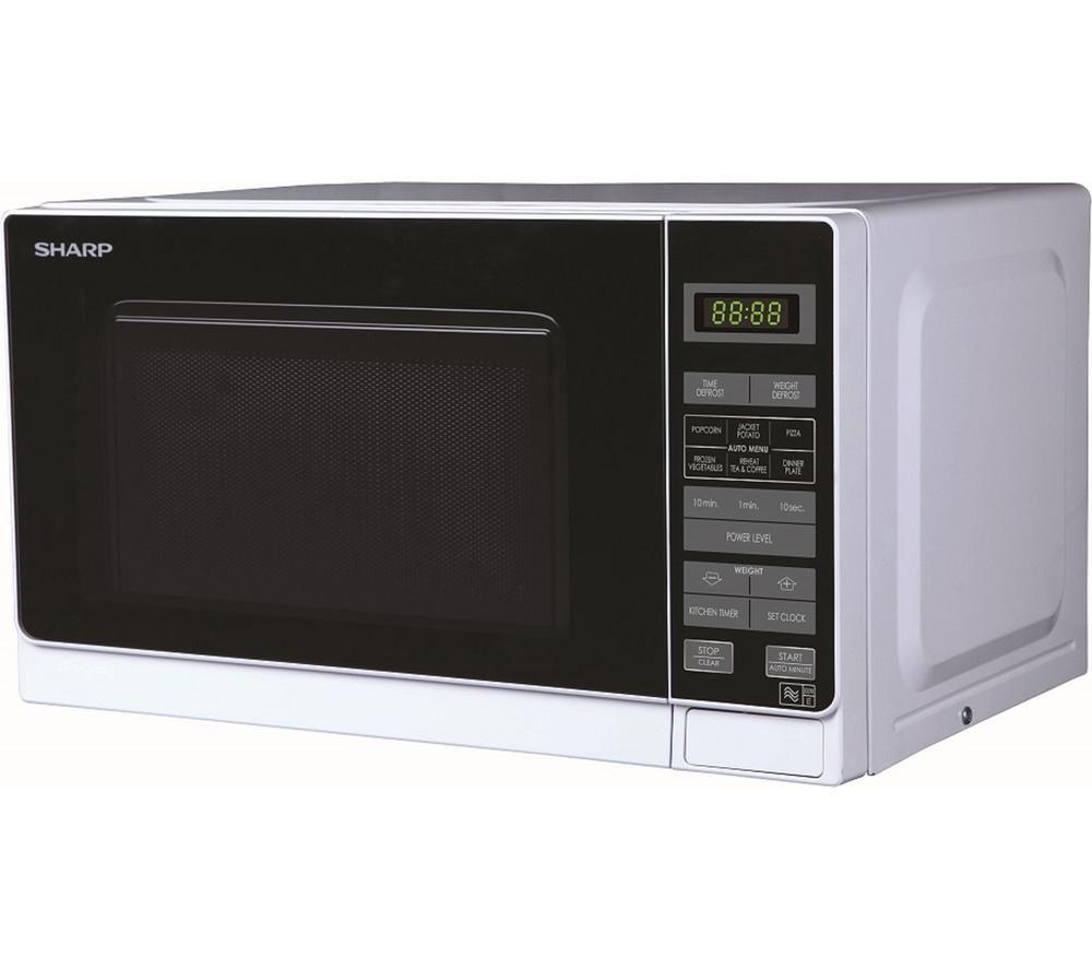 SHARP R272WM Solo Microwave - White