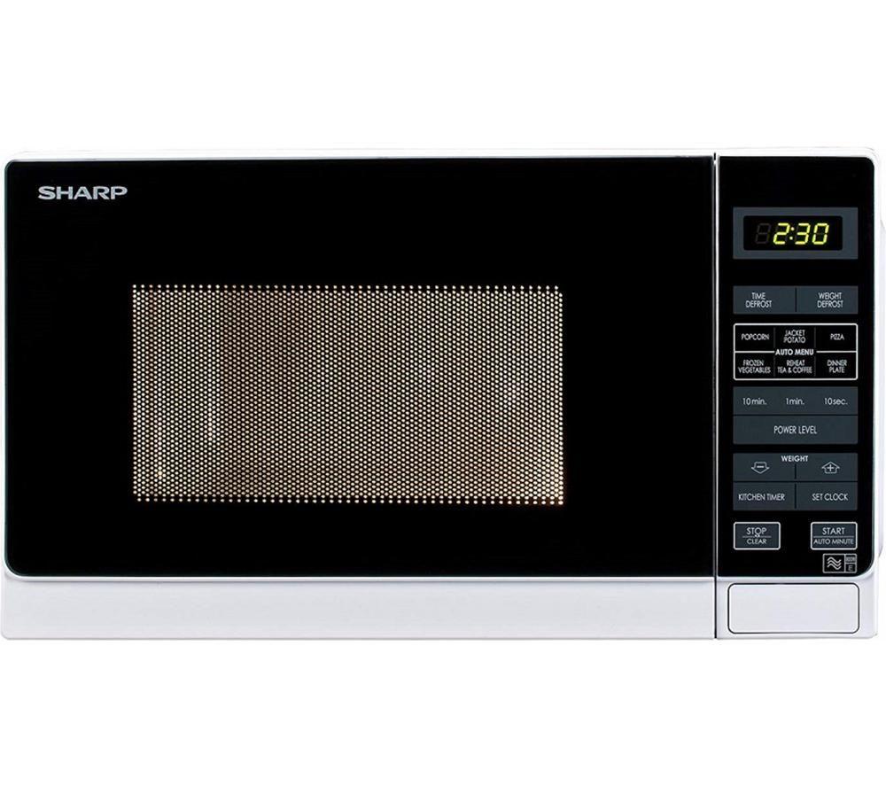 SHARP R272WM Solo Microwave - White
