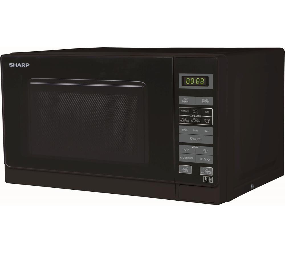 SHARP R272KM Solo Microwave - Black
