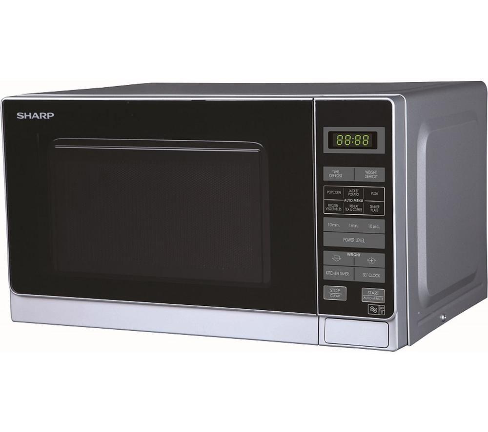 SHARP R272SLM Solo Microwave - Silver