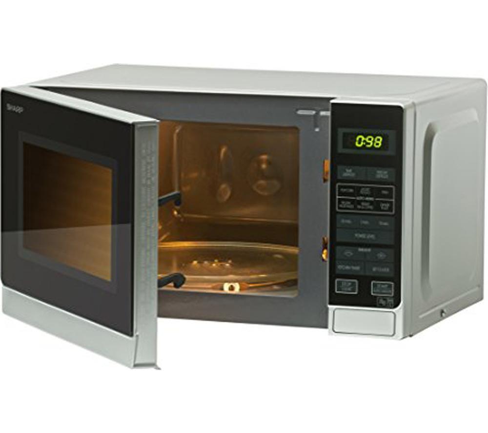 SHARP R272SLM Solo Microwave - Silver