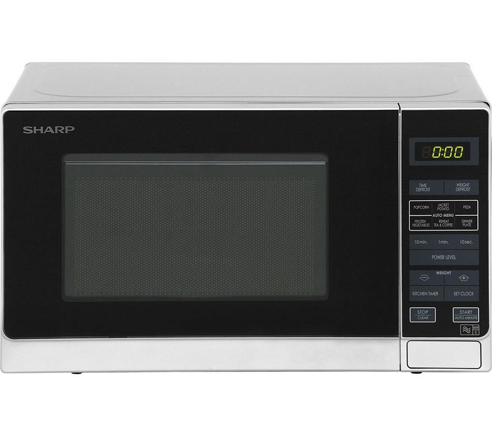 SHARP R272SLM Solo Microwave - Silver