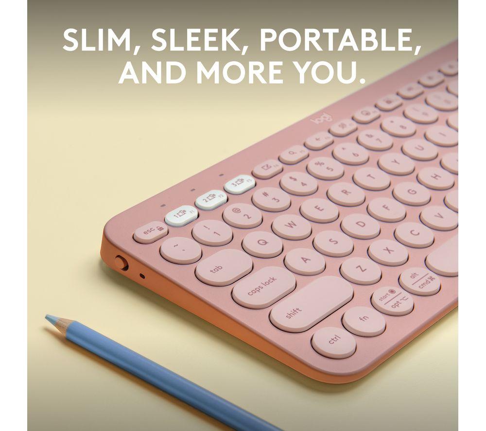 LOGITECH Pebble Keys 2 K380S Wireless Keyboard - Pink