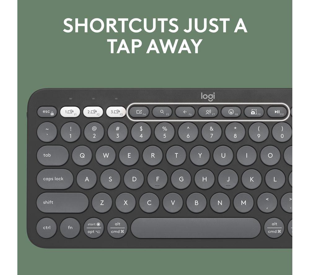 Teclado inalámbrico Logitech Pebble Keys 2 K380S - Negro