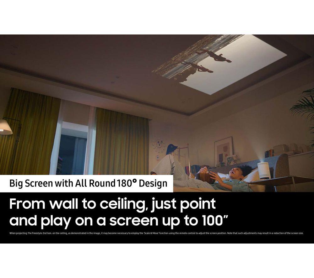 SAMSUNG The Freestyle 2nd Gen Portable Smart Full HD Projector - SP-LFF3CLAX