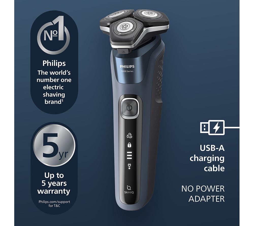 PHILIPS Series 5000 S5885/25 Wet & Dry Rotary Shaver - Carbon Grey