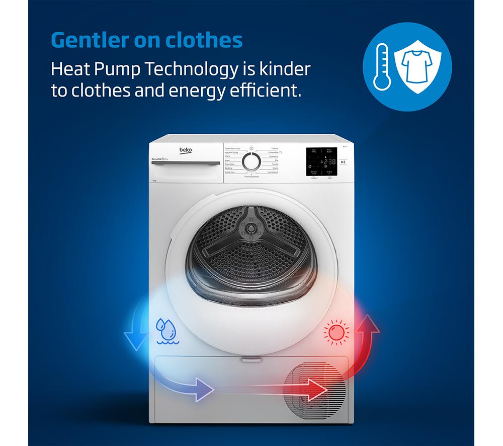 BEKO Pro Ironfinish B5T41024IW 10 kg Heat Pump Tumble Dryer - White