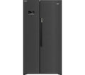 BEKO Pro HarvestFresh ASL1442VPZ American-Style Fridge Freezer - Black Steel