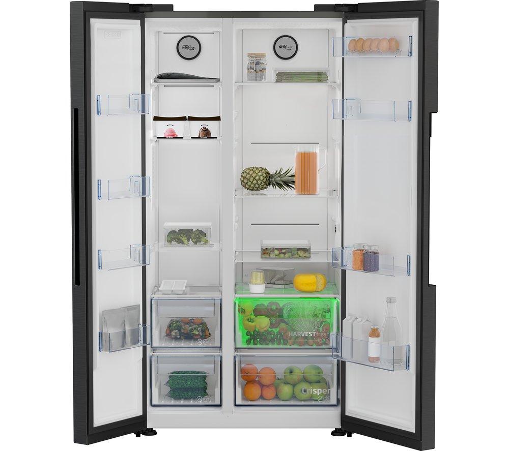 BEKO Pro HarvestFresh ASL1442VPZ Frigorífico Americano - Acero Negro