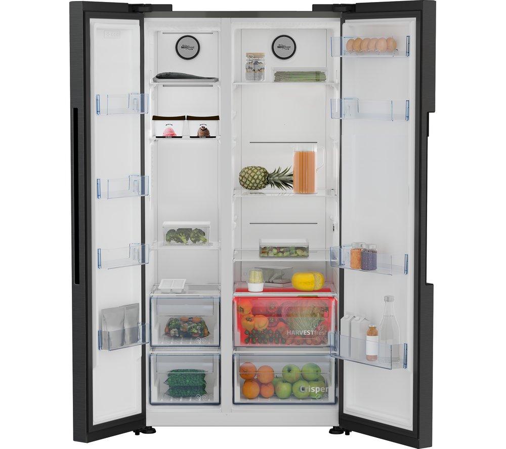 BEKO Pro HarvestFresh ASL1442VPZ Frigorífico Americano - Acero Negro
