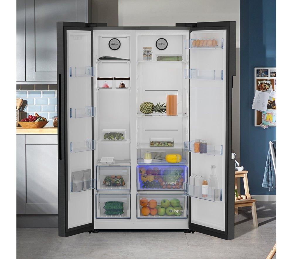 BEKO Pro HarvestFresh ASL1442VPZ Frigorífico Americano - Acero Negro