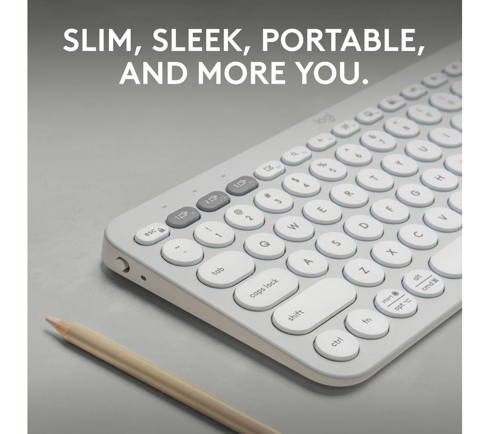 Teclado inalámbrico LOGITECH Pebble Keys 2 K380S - Blanco