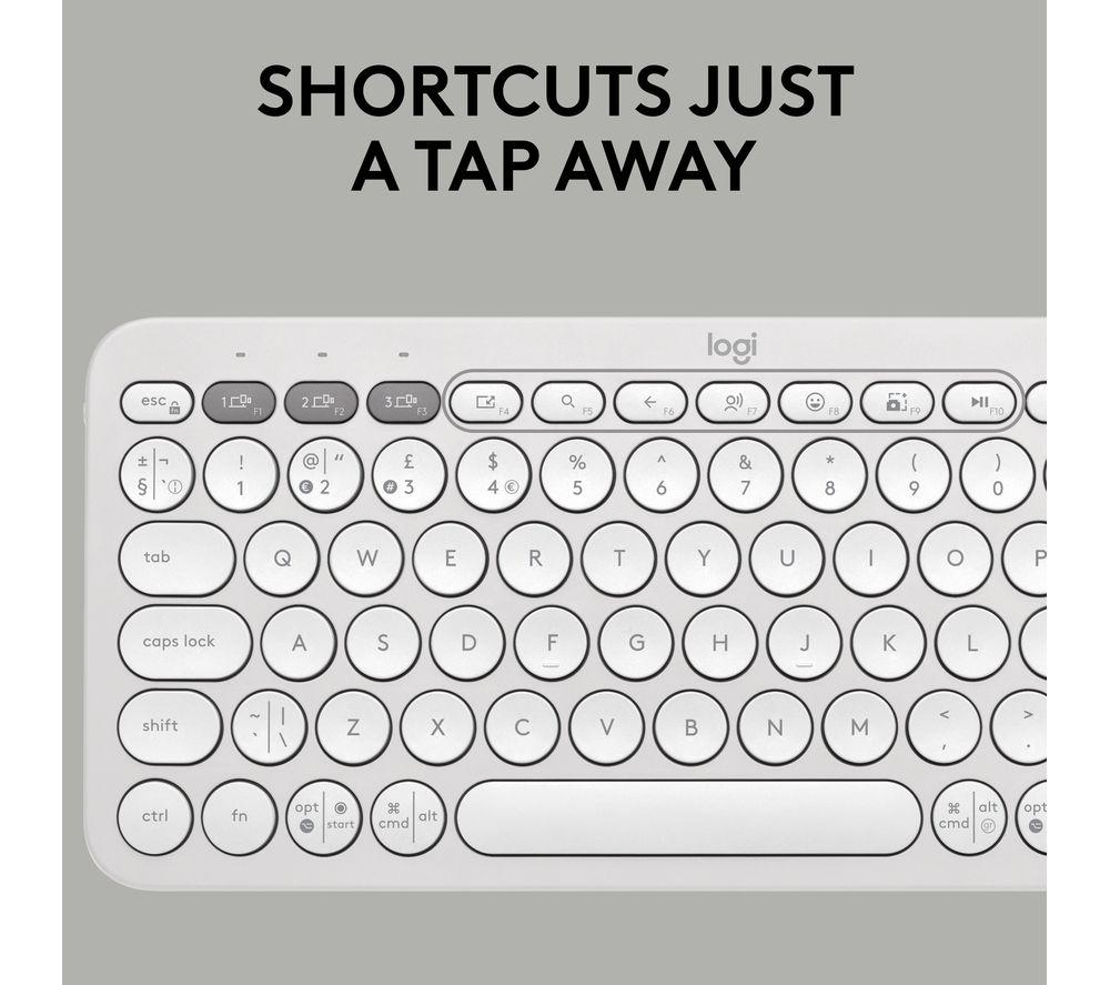 Teclado inalámbrico LOGITECH Pebble Keys 2 K380S - Blanco
