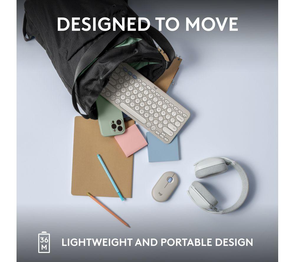 Teclado inalámbrico LOGITECH Pebble Keys 2 K380S - Blanco