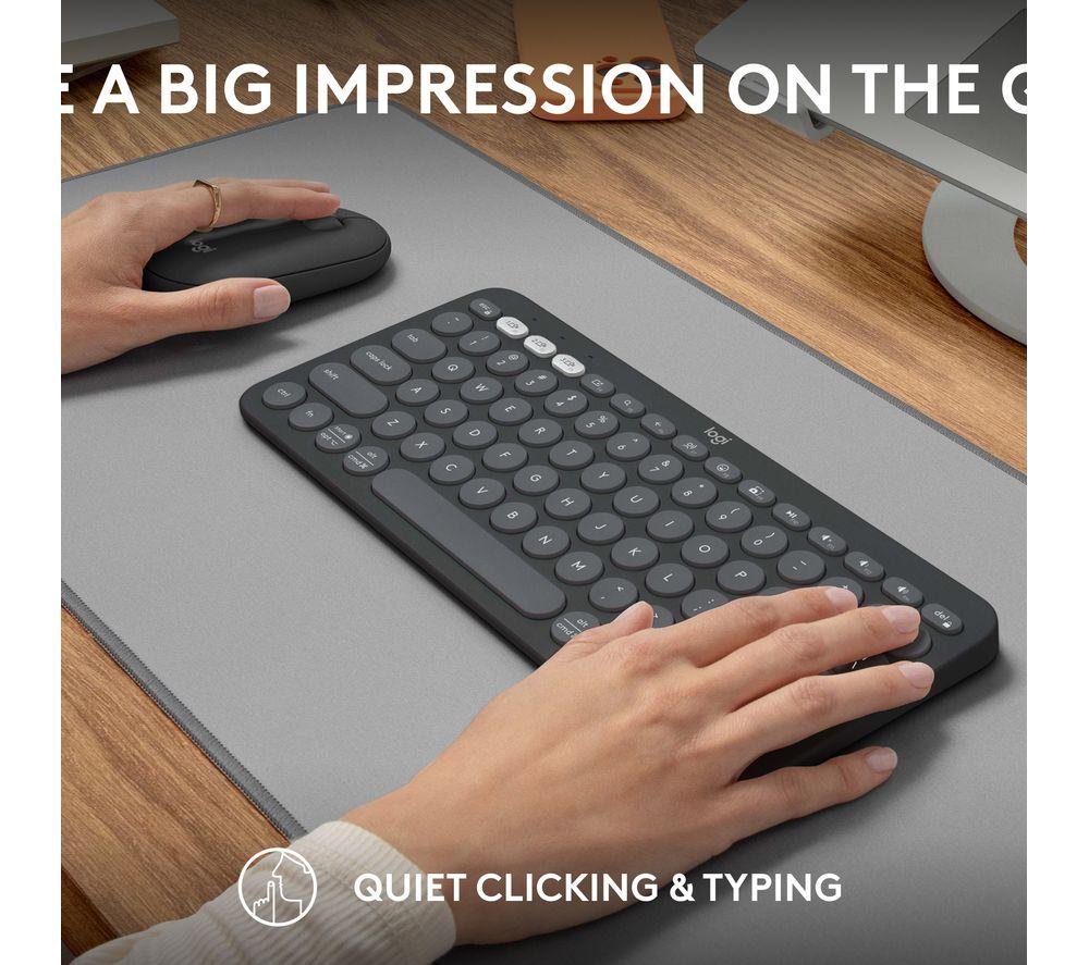 LOGITECH Pebble 2 MK380 Wireless Keyboard & Mouse Set - Graphite