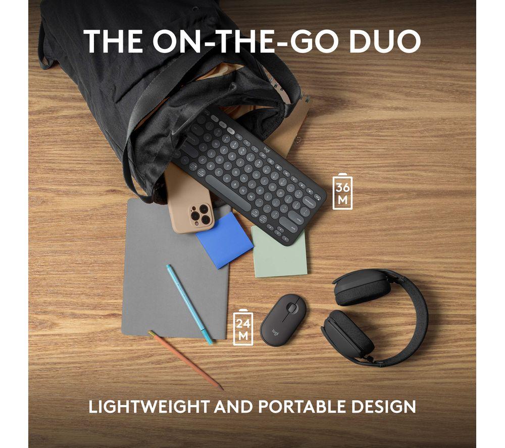 LOGITECH Pebble 2 MK380 Wireless Keyboard & Mouse Set - Graphite