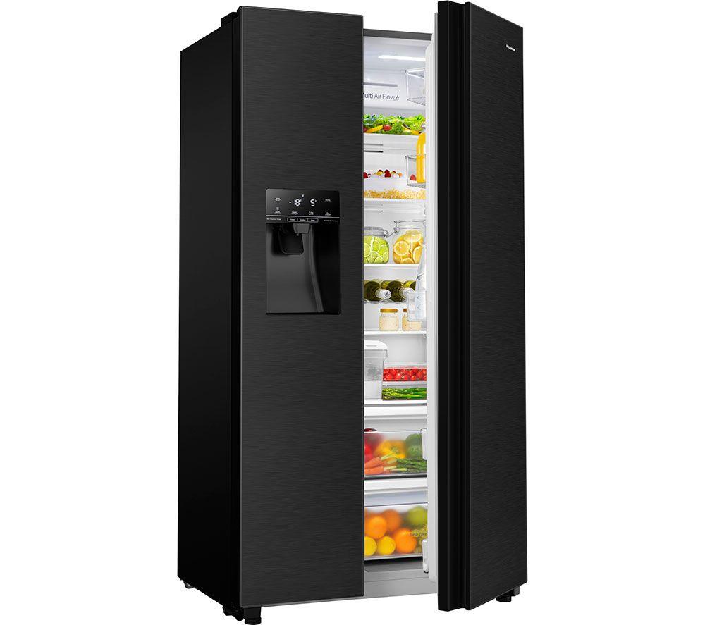 HISENSE RS694N4TFE Frigorífico americano - Acero inoxidable negro