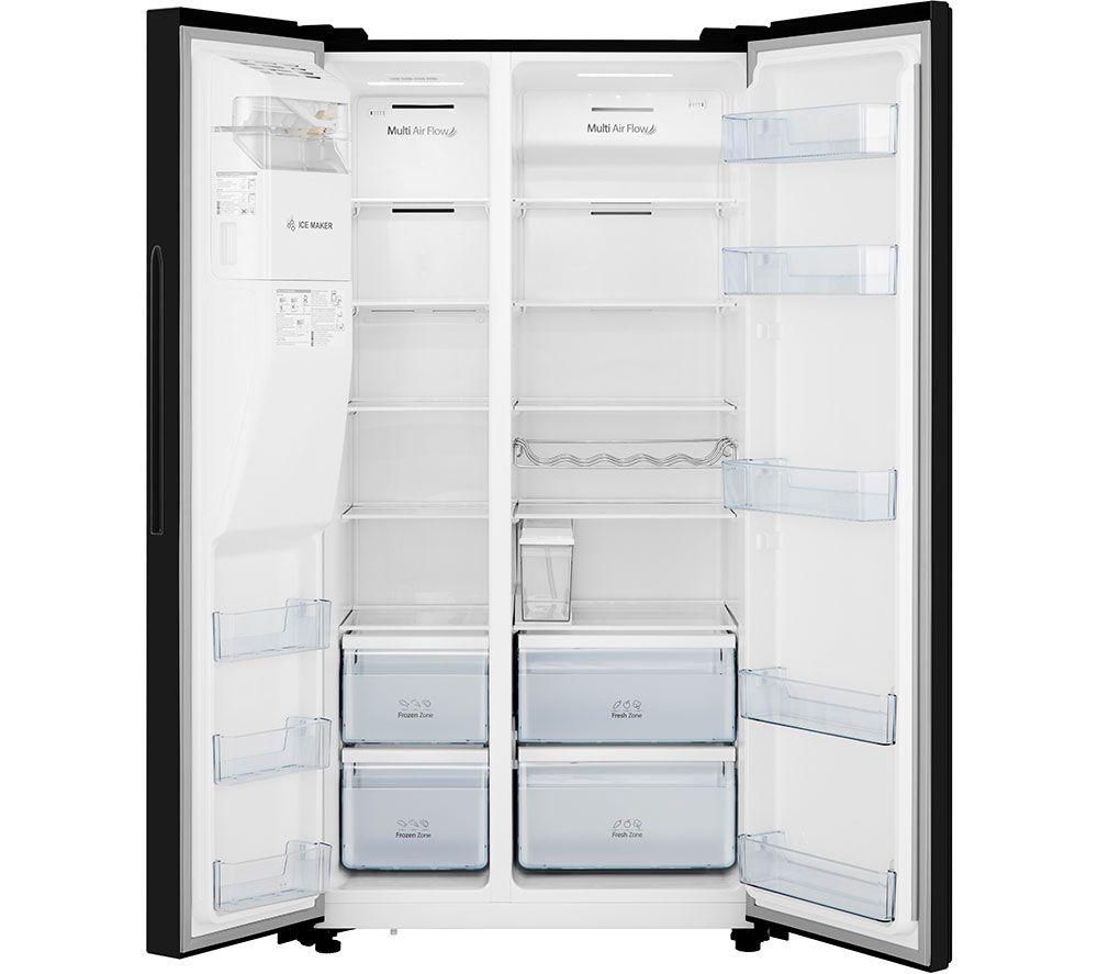 HISENSE RS694N4TFE Frigorífico americano - Acero inoxidable negro