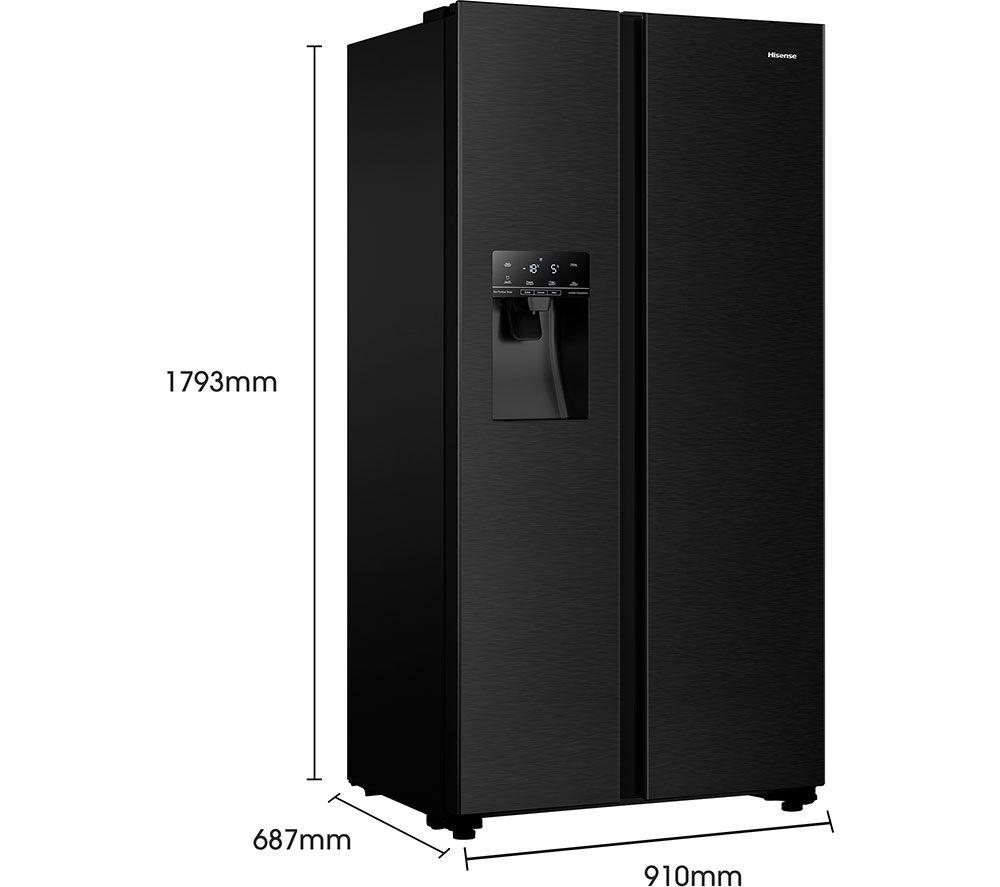 HISENSE RS694N4TFE Frigorífico americano - Acero inoxidable negro