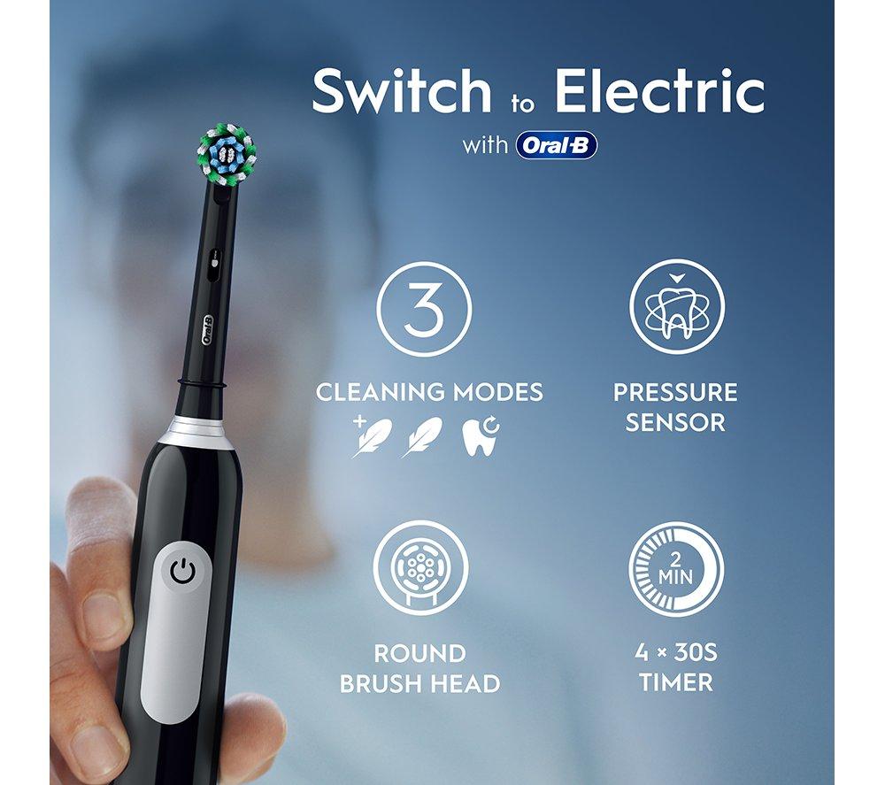 ORAL-B Pro 1 Cross Action Electric Toothbrush & Travel Case - Black