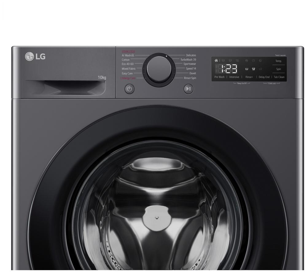Lavadora LG Series 4 AI Direct Drive F4C510GBTN1 de 10 kg - Gris pizarra