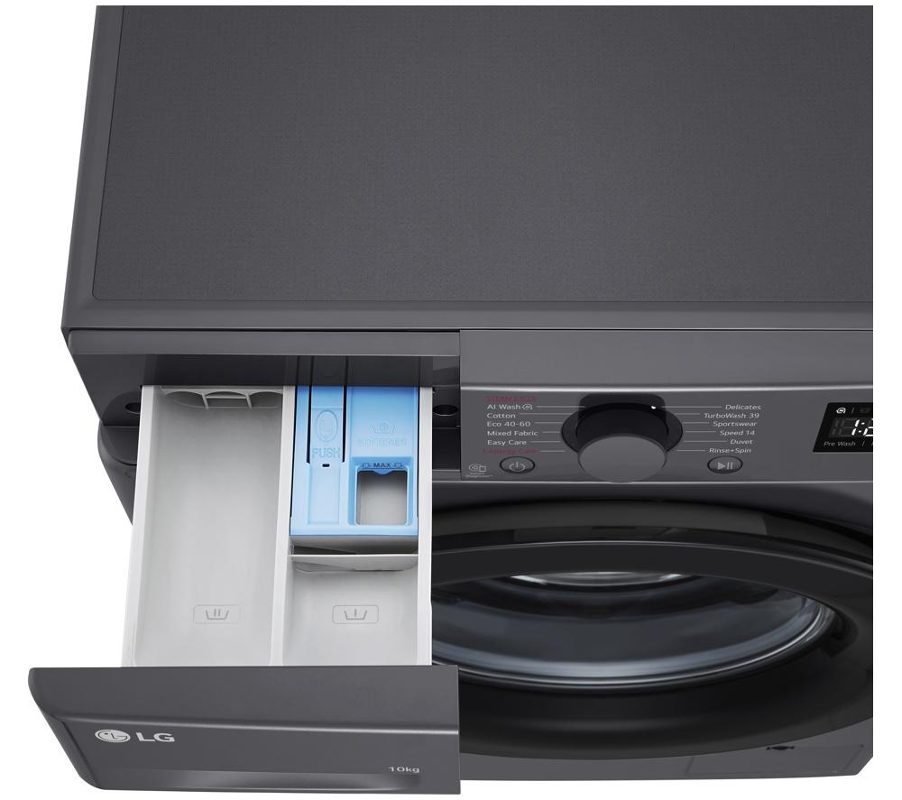 Lavadora LG Series 4 AI Direct Drive F4C510GBTN1 de 10 kg - Gris pizarra