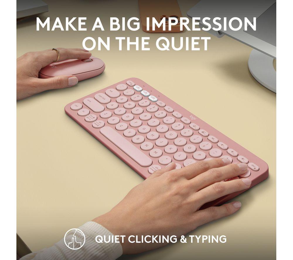 LOGITECH Pebble 2 MK380 Wireless Keyboard & Mouse Set - Rose