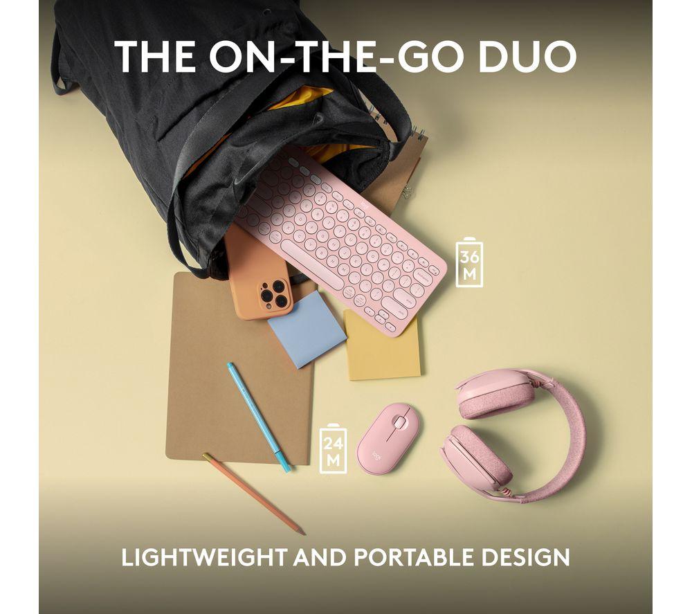 LOGITECH Pebble 2 MK380 Wireless Keyboard & Mouse Set - Rose