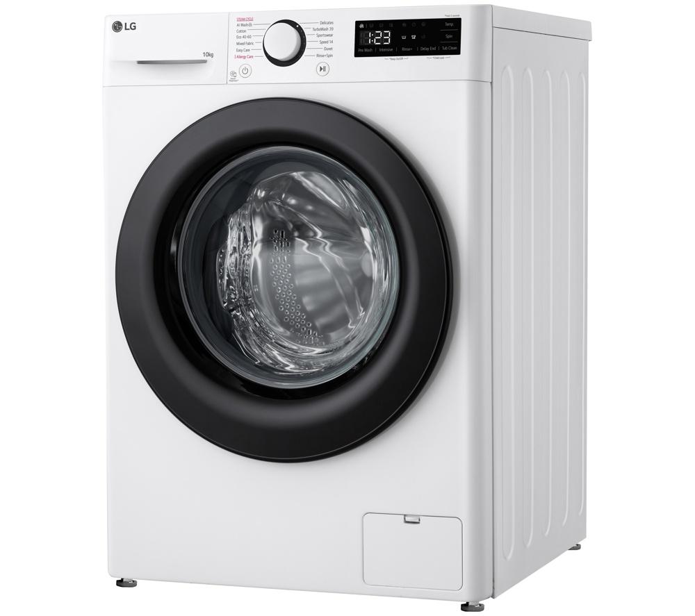 Lavadora LG Series 4 AI Direct Drive F4C510WBTN1 de 10 kg y 1400 rpm - Blanca