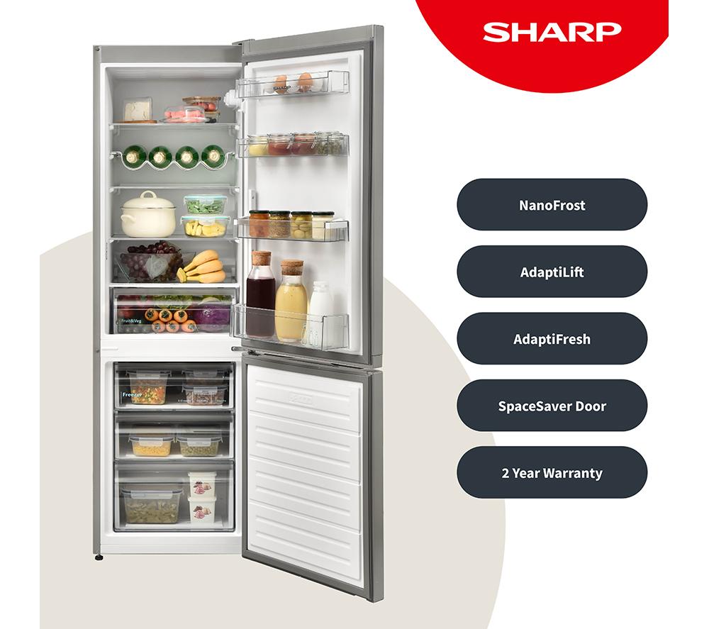 SHARP SJ-BB04DTXSE2-EN Frigorífico-Congelador 60/40 - Plata