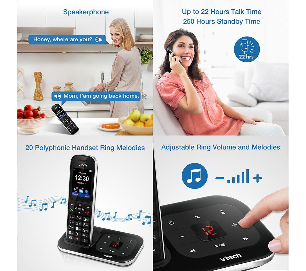 VTECH PS1351 Cordless Phone - Twin, Black