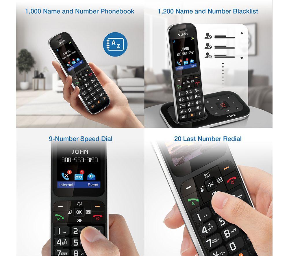 VTECH PS1351 Cordless Phone - Twin, Black