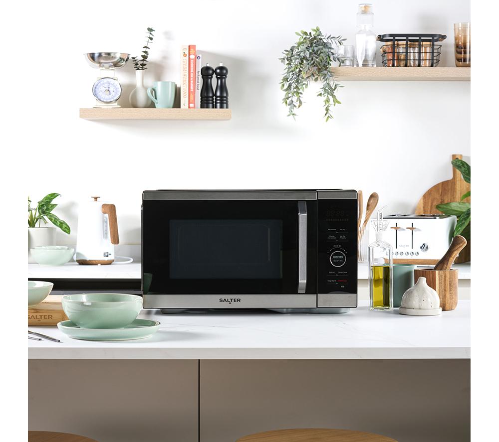 SALTER DuoWave Air Fryer EK5817 Microondas combinado - Negro y acero inoxidable