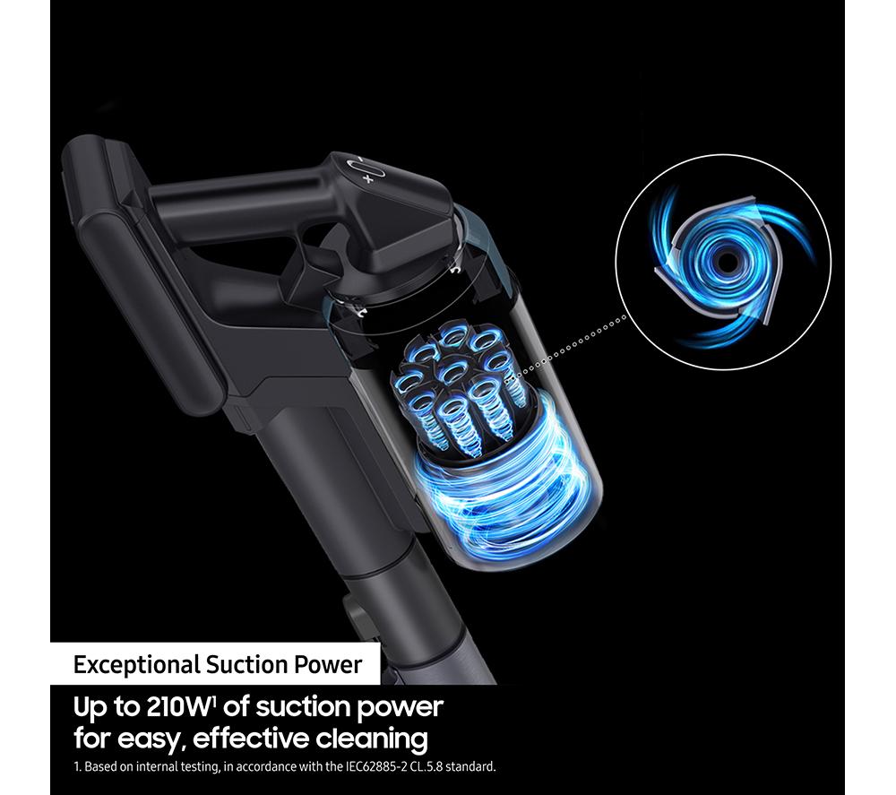 SAMSUNG Jet 95 Pro Max 210W VS20C9547TB/EU Cordless Vacuum Cleaner with Pet Tool+ & Spray Spinning Sweeper - Blue