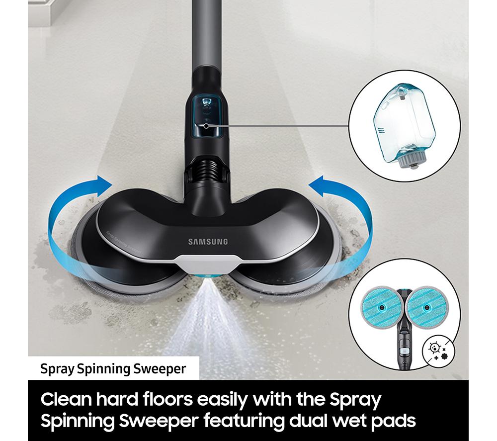 SAMSUNG Jet 95 Pro Max 210W VS20C9547TB/EU Cordless Vacuum Cleaner with Pet Tool+ & Spray Spinning Sweeper - Blue
