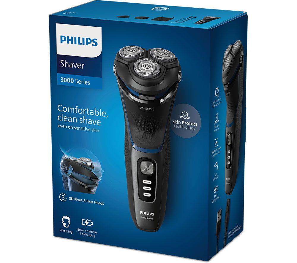 PHILIPS Series 3000 S3344/13 Wet & Dry Rotary Shaver - Dark Moon