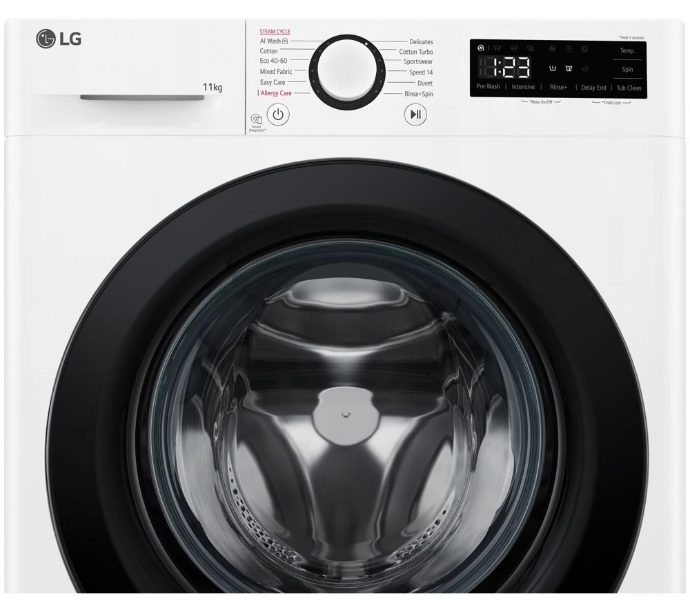 LG Serie 4 AI Direct Drive F4Y511WBLN1 Lavadora de 11 kg y 1400 rpm - Blanca