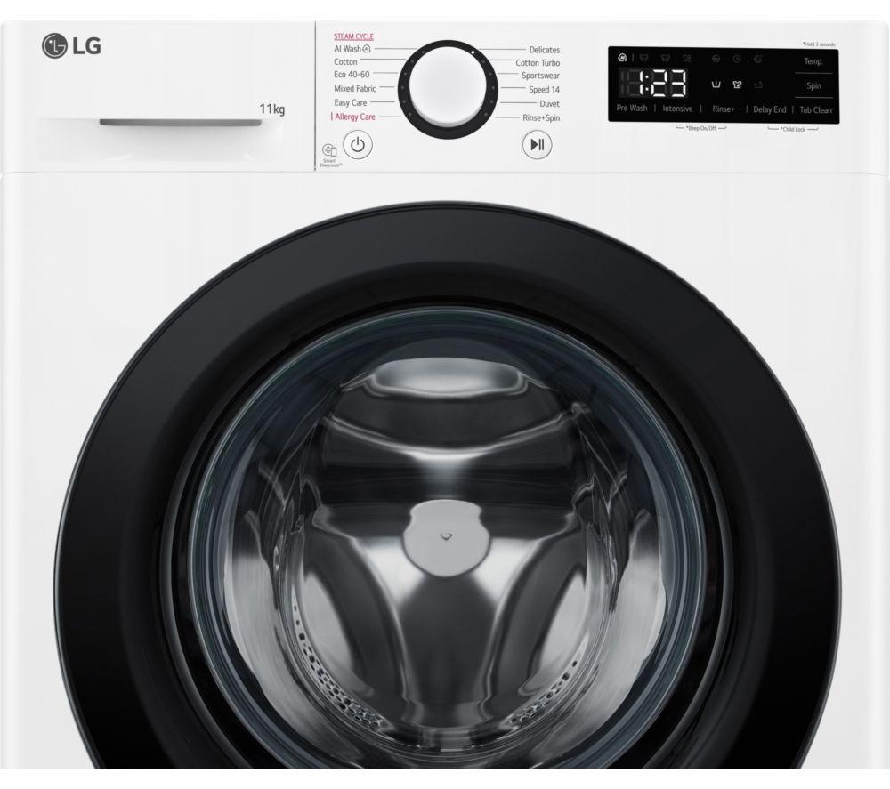 LG Serie 4 AI Direct Drive F4Y511WBLN1 Lavadora de 11 kg y 1400 rpm - Blanca
