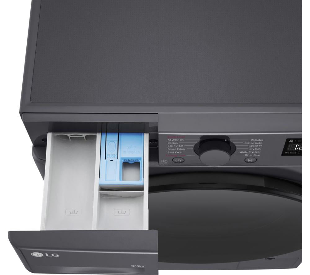 LG Serie 4 AI Direct Drive FWY696GBLN1 Lavadora-secadora de 9 kg - Gris