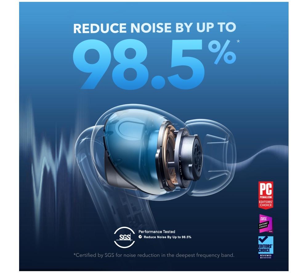 Audífonos inalámbricos Soundcore Liberty 4 con Bluetooth y cancelación de ruido - Azul marino