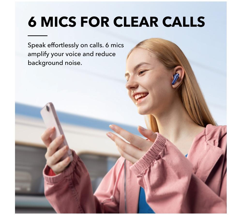 Audífonos inalámbricos Soundcore Liberty 4 con Bluetooth y cancelación de ruido - Azul marino
