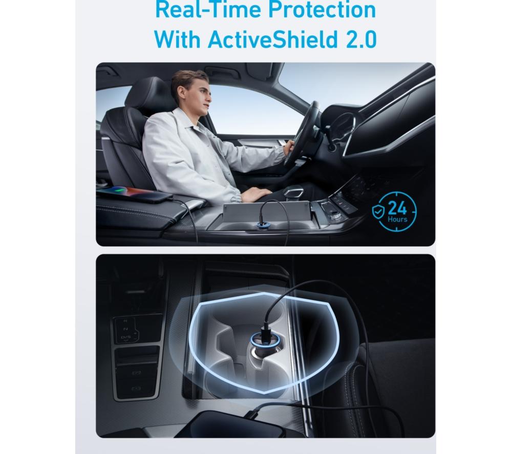 ANKER 2-Port 52.5W USB-Typ-C-Kfz-Ladegerät - Schwarz
