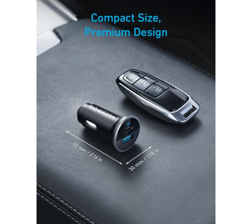 ANKER 2-Port 52.5W USB-Typ-C-Kfz-Ladegerät - Schwarz
